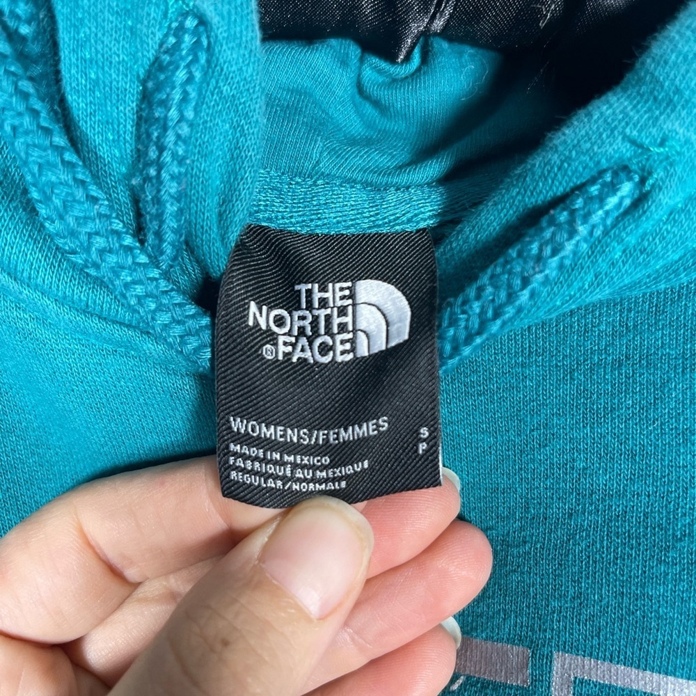 The North Face Women’s Small Never Stop Exploring‎ Logo Teal Hooded Sweatshirt - Picture 9 of 10